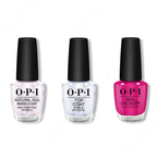 OPI - Nail Lacquer Combo - Base, Top & La Paz-itively Hot 0.5 oz - Salon Quality