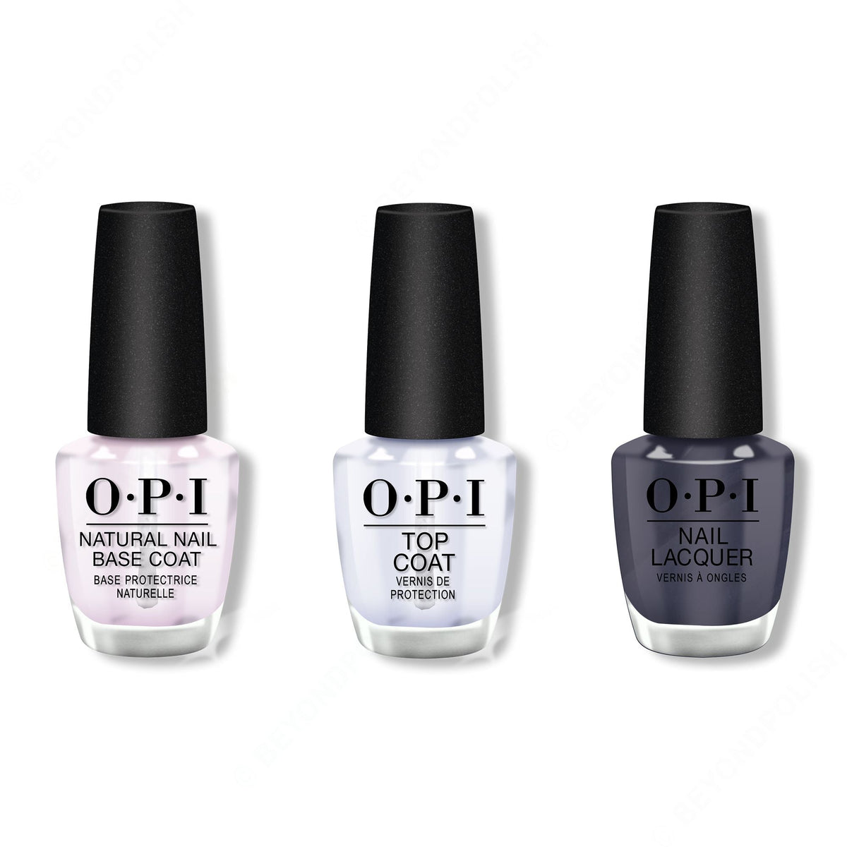 OPI - Nail Lacquer Combo - Base, Top & Less is Norse 0.5 oz - Salon Quality