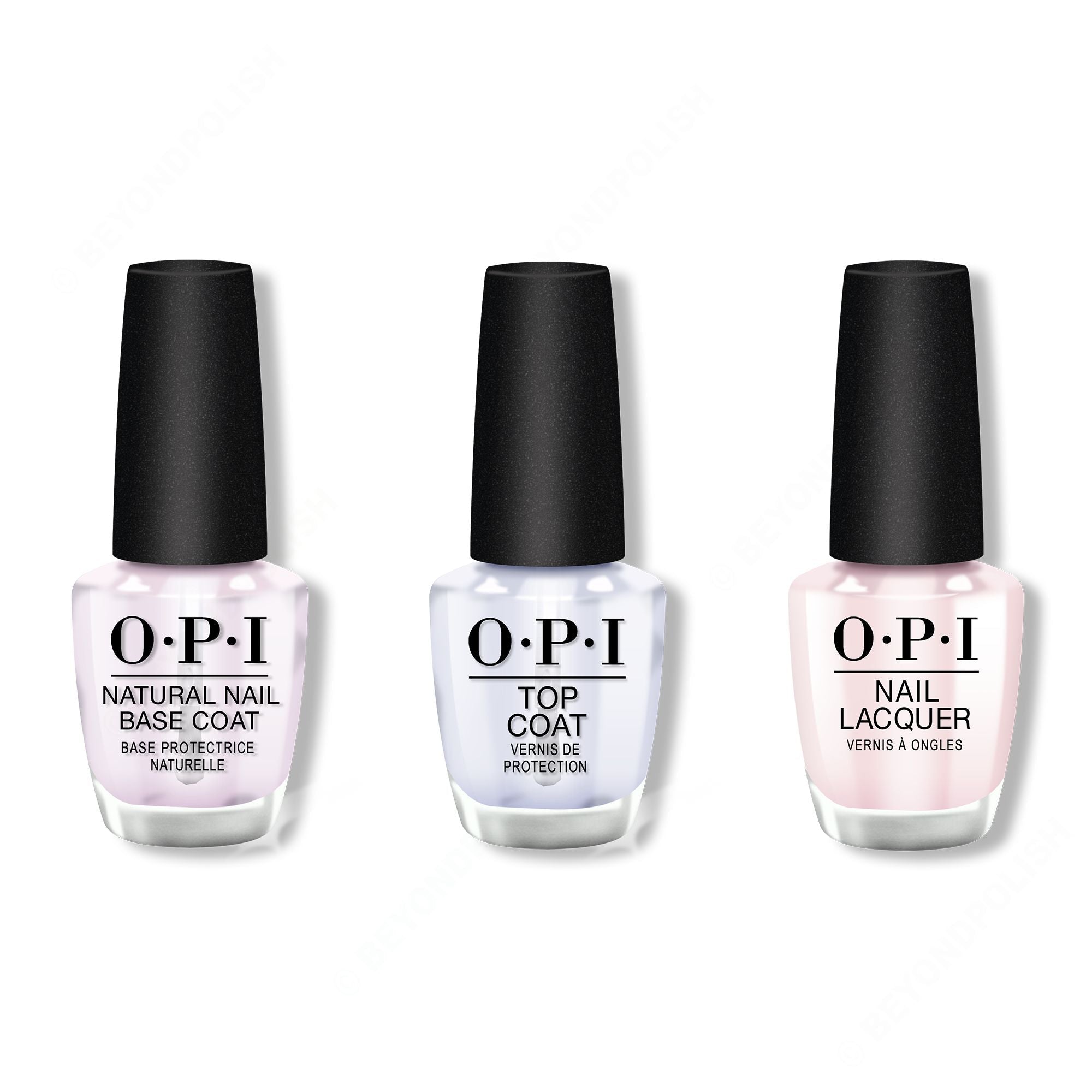 OPI - Nail Lacquer Combo - Base, Top & Let's Be Friends! - Salon Quality