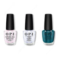 OPI - Nail Lacquer Combo - Base, Top & Let's Scrooge - Salon Quality