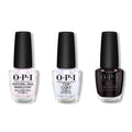 OPI - Nail Lacquer Combo - Base, Top & Lincoln Park After Dark 0.5 oz - Salon Quality
