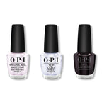 OPI - Nail Lacquer Combo - Base, Top & Lincoln Park After Dark 0.5 oz - Salon Quality