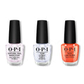 OPI - Nail Lacquer Combo - Base, Top & Liquid Fire - Salon Quality