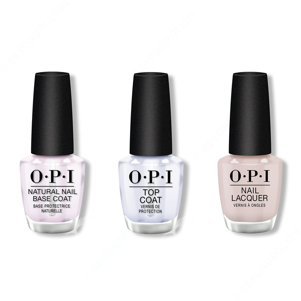 OPI - Nail Lacquer Combo - Base, Top & Lisbon Wants Moor OPI 0.5 oz - Salon Quality
