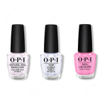 OPI - Nail Lacquer Combo - Base, Top & Lucky Lucky Lavender 0.5 oz - Salon Quality