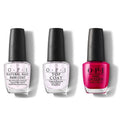 OPI - Nail Lacquer Combo - Base, Top & Madam President 0.5 oz - Salon Quality