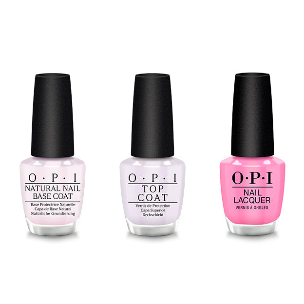 OPI - Nail Lacquer Combo - Base, Top & Makeout-side - Salon Quality