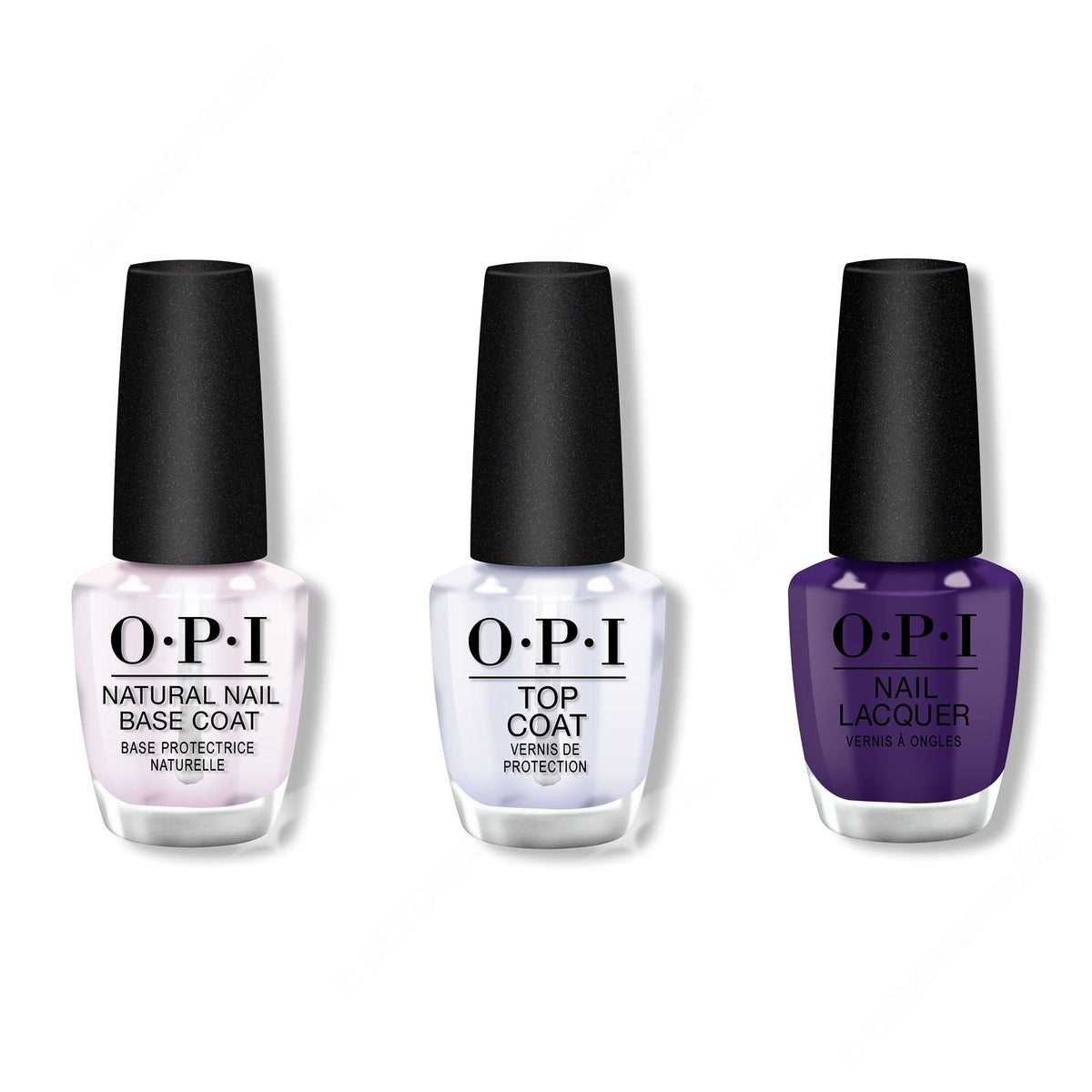 OPI - Nail Lacquer Combo - Base, Top & Mariachi Makes My Day 0.5 oz - Salon Quality