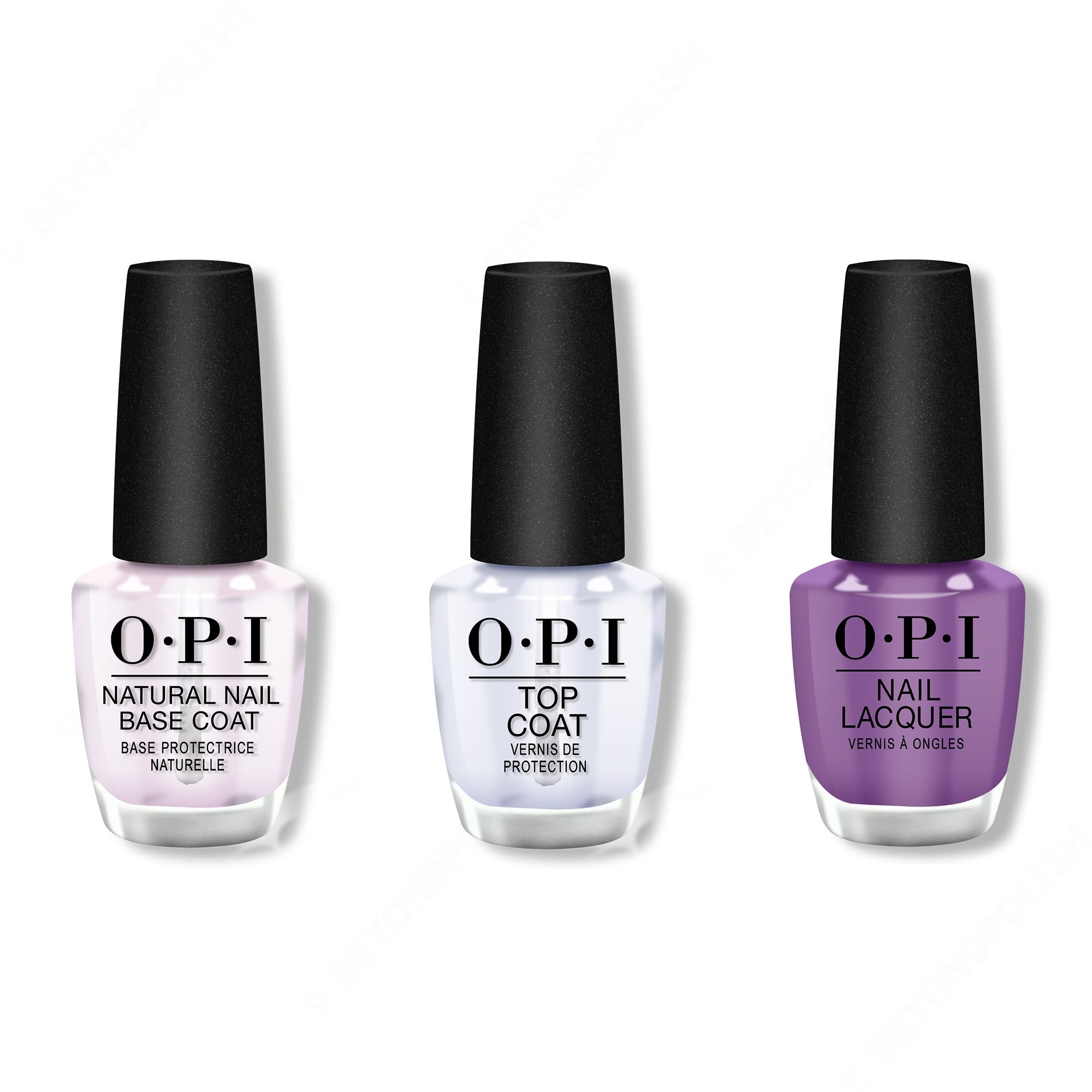 OPI - Nail Lacquer Combo - Base, Top & Medi-take It All In - Salon Quality