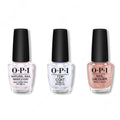 OPI - Nail Lacquer Combo - Base, Top & Metallic Composition - Salon Quality