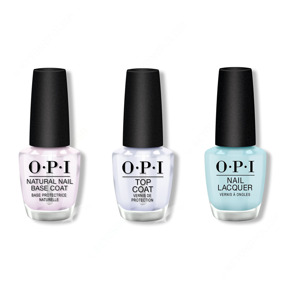 OPI - Nail Lacquer Combo - Base, Top & Mexico City Move-mint 0.5 oz - Salon Quality