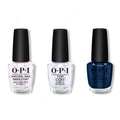 OPI - Nail Lacquer Combo - Base, Top & Midnight Mantra - Salon Quality