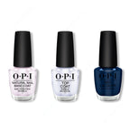 OPI - Nail Lacquer Combo - Base, Top & Midnight Mantra - Salon Quality