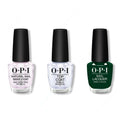 OPI - Nail Lacquer Combo - Base, Top & Midnight Snacc - Salon Quality