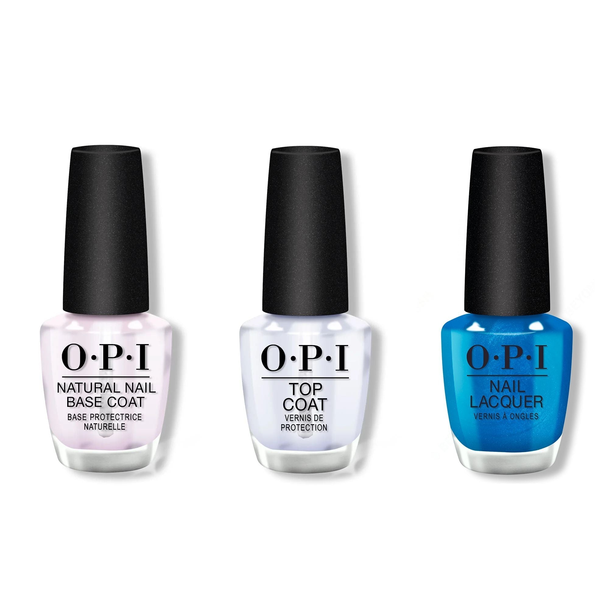 OPI - Nail Lacquer Combo - Base, Top & Millennium Mocha - Salon Quality