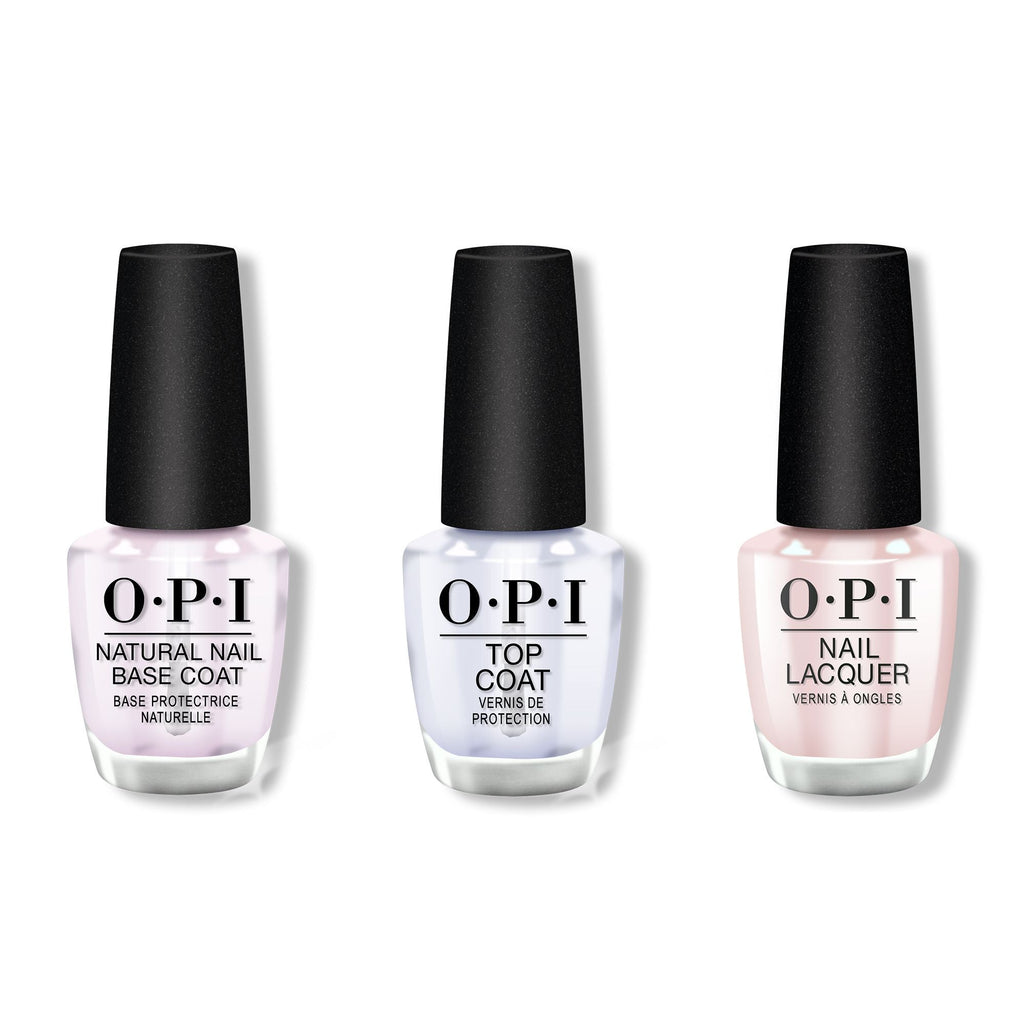 OPI - Nail Lacquer Combo - Base, Top & Movie Buff - Salon Quality