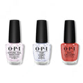 OPI - Nail Lacquer Combo - Base, Top & My Solar Clock is Ticking 0.5 oz - Salon Quality