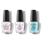 OPI - Nail Lacquer Combo - Base, Top & NFTease Me - Salon Quality