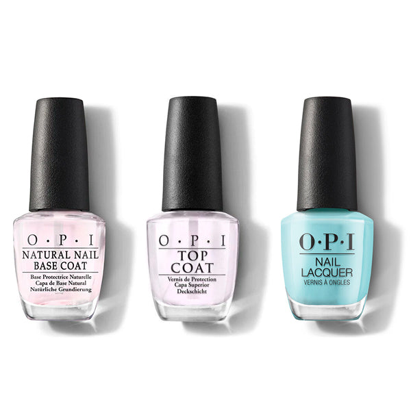 OPI - Nail Lacquer Combo - Base, Top & NFTease Me - Salon Quality