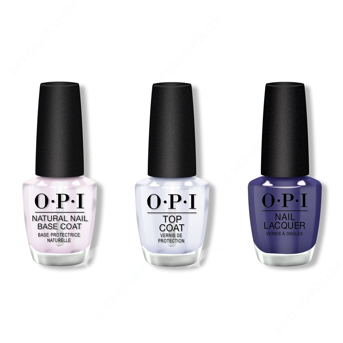OPI - Nail Lacquer Combo - Base, Top & Nice Set Of Pipes 0.5 oz - Salon Quality