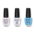 OPI - Nail Lacquer Combo - Base, Top & No Room for the Blues 0.5 oz - Salon Quality