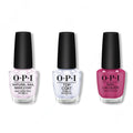 OPI - Nail Lacquer Combo - Base, Top & No Turning Back From Pink Street 0.5 oz - Salon Quality