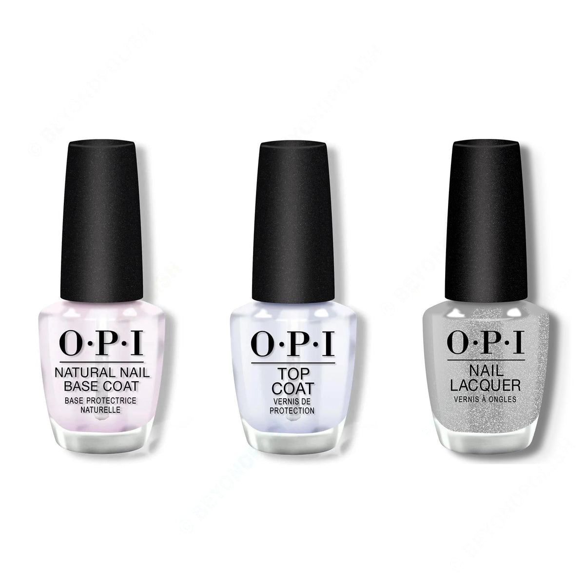 OPI - Nail Lacquer Combo - Base, Top & OPI'm Frosted - Salon Quality