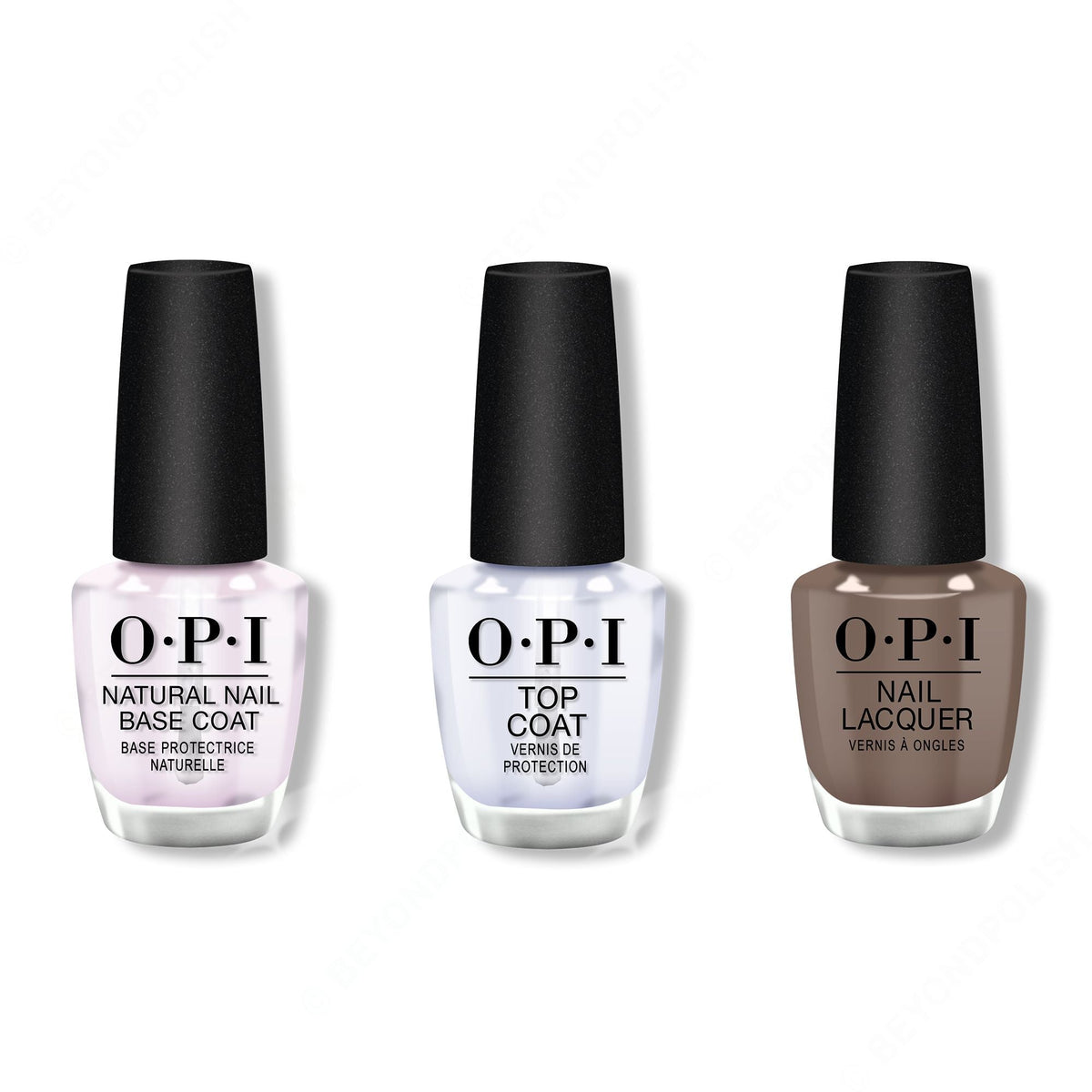 OPI - Nail Lacquer Combo - Base, Top & Over the Taupe 0.5 oz - Salon Quality