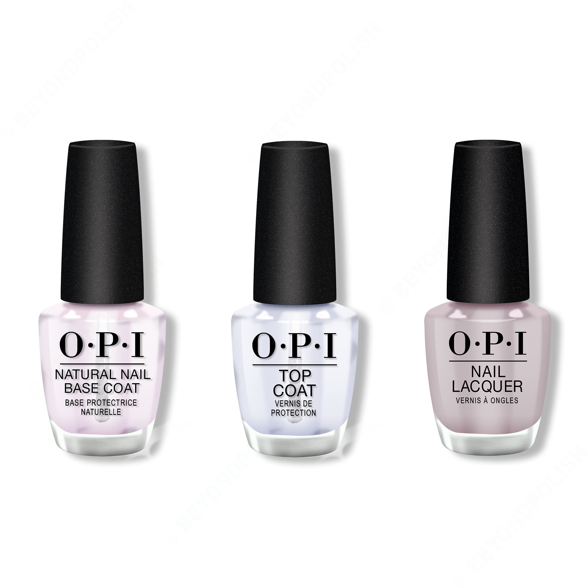OPI - Nail Lacquer Combo - Base, Top & Peace of Mined - Salon Quality