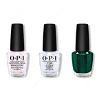 OPI - Nail Lacquer Combo - Base, Top & Peppermint Bark and Bite - Salon Quality