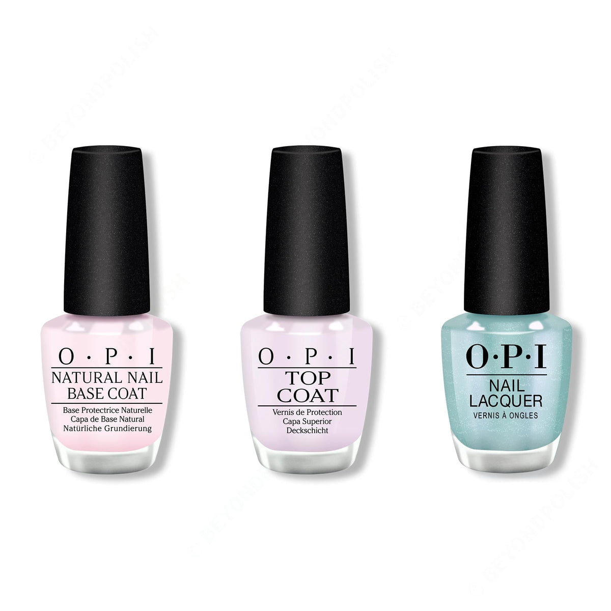 OPI - Nail Lacquer Combo - Base, Top & Pisces The Future - Salon Quality