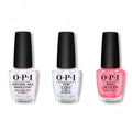 OPI - Nail Lacquer Combo - Base, Top & Pixel Dust - Salon Quality