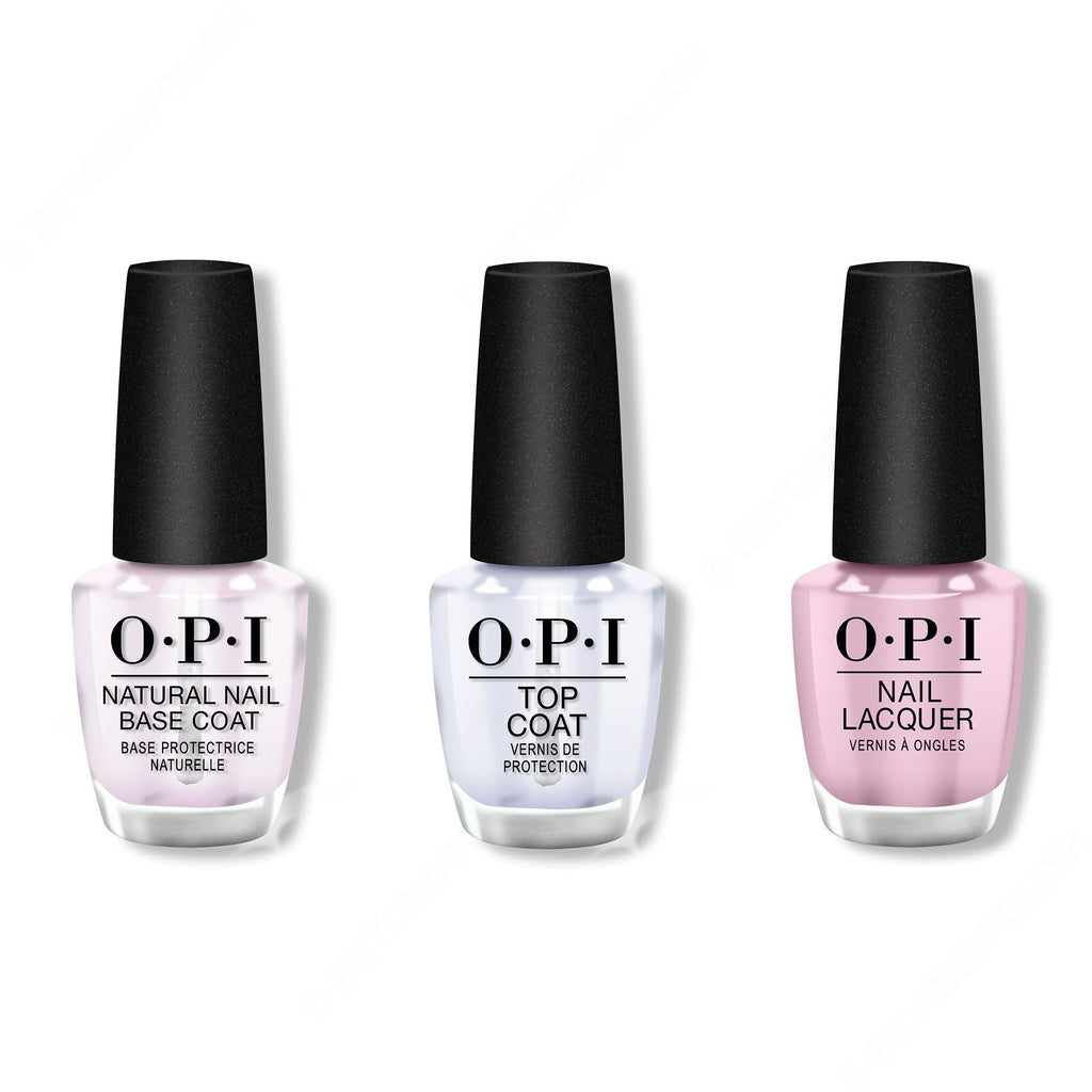 OPI - Nail Lacquer Combo - Base, Top & Purple Palazzo Pants 0.5 oz - Salon Quality