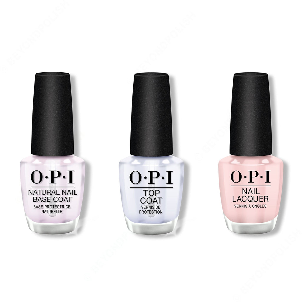 OPI - Nail Lacquer Combo - Base, Top & Put It In Neutral 0.5 oz - Salon Quality