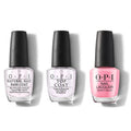 OPI - Nail Lacquer Combo - Base, Top & Racing for Pinks - Salon Quality
