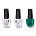OPI - Nail Lacquer Combo - Base, Top & Rated Pea-G - Salon Quality