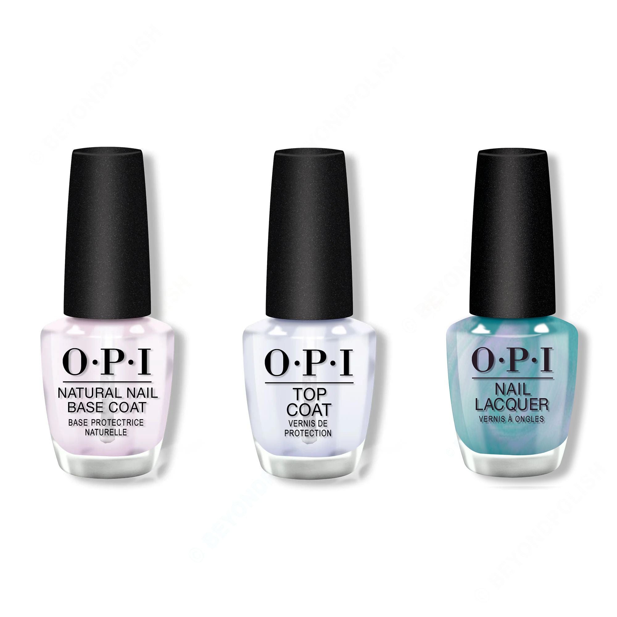 OPI - Nail Lacquer Combo - Base, Top & Reality Check Ya Out - Salon Quality