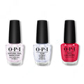 OPI - Nail Lacquer Combo - Base, Top & Red-veal Your Truth - Salon Quality
