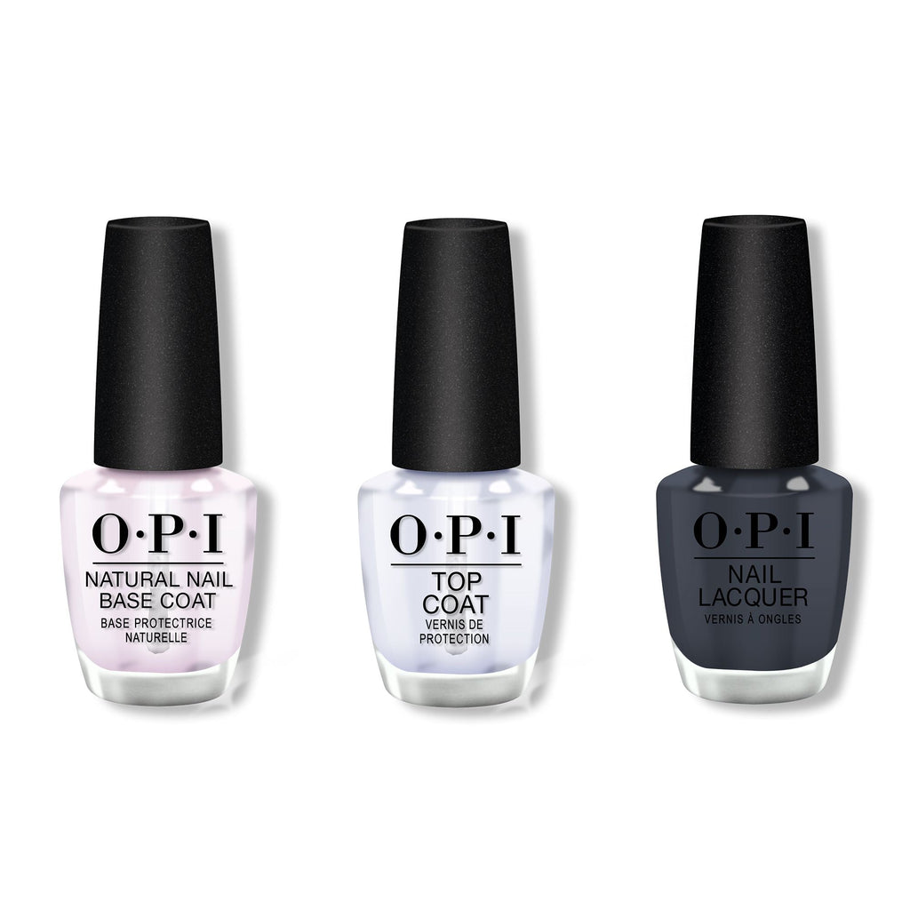 OPI - Nail Lacquer Combo - Base, Top & Rub-a-Pub-Pub 0.5 oz - Salon Quality