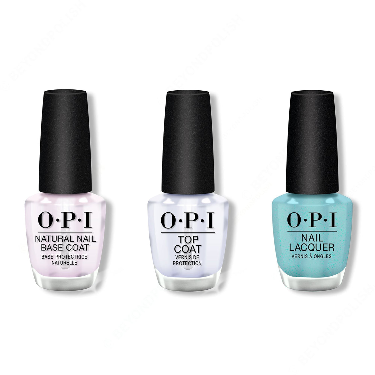 OPI - Nail Lacquer Combo - Base, Top & Sage Simulation - Salon Quality