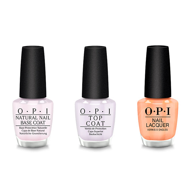 OPI - Nail Lacquer Combo - Base, Top & Sanding In Stilettos - Salon Quality