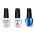 OPI - Nail Lacquer Combo - Base, Top & Sea-Ze the Day - Salon Quality