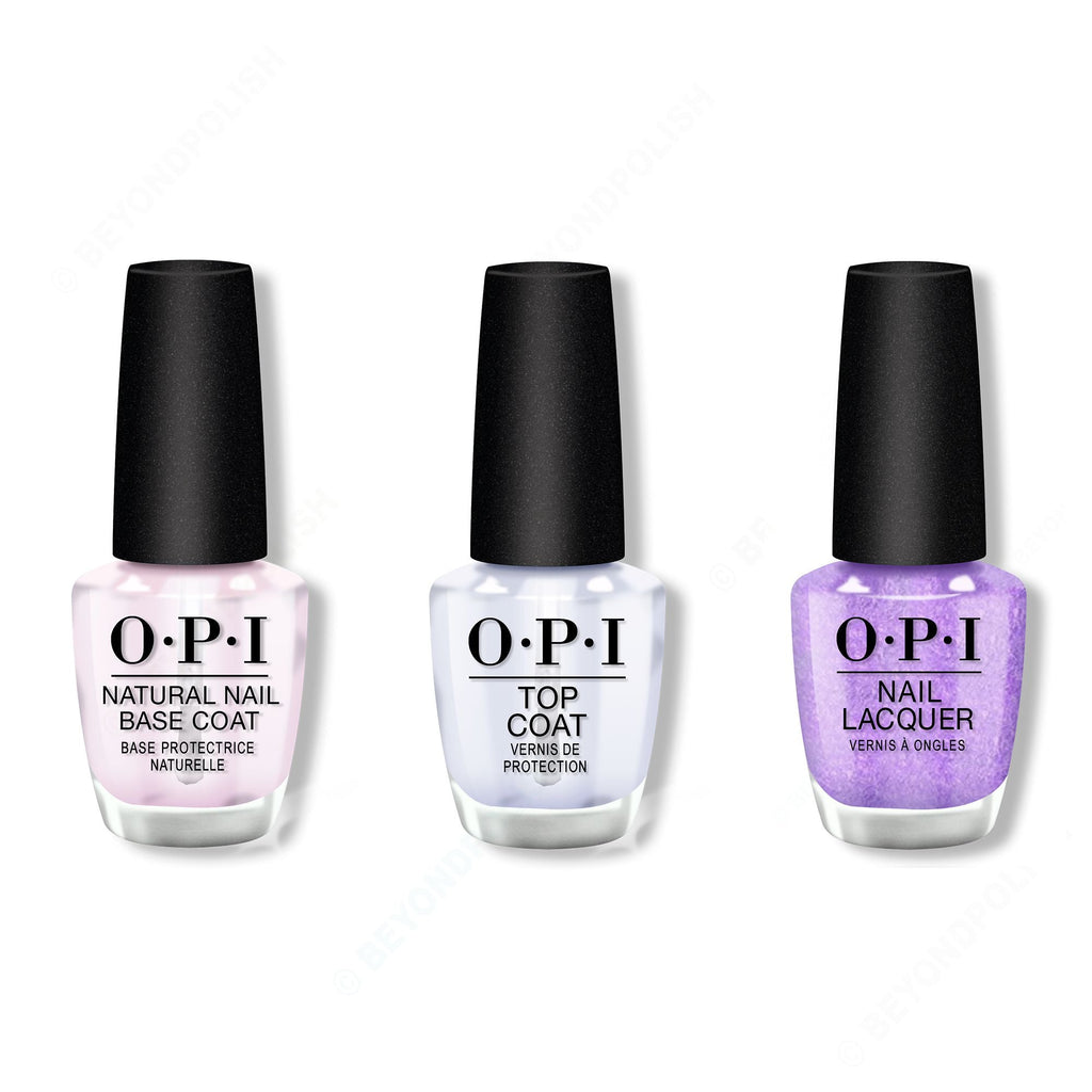 OPI - Nail Lacquer Combo - Base, Top & Shaking My Sugarplums - Salon Quality