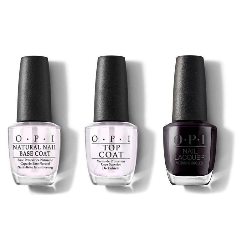 OPI - Nail Lacquer Combo - Base, Top & Shh It's Top Secret! 0.5 oz - Salon Quality