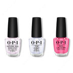 OPI - Nail Lacquer Combo - Base, Top & Shorts Story 0.5 oz - Salon Quality