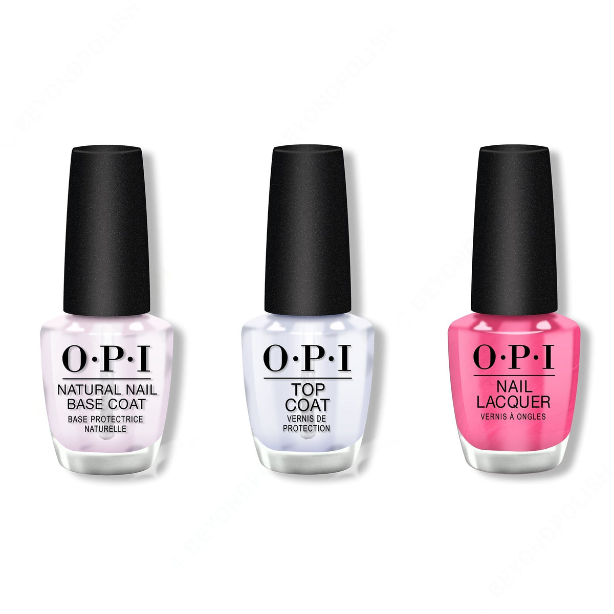 OPI - Nail Lacquer Combo - Base, Top & Shorts Story 0.5 oz - Salon Quality
