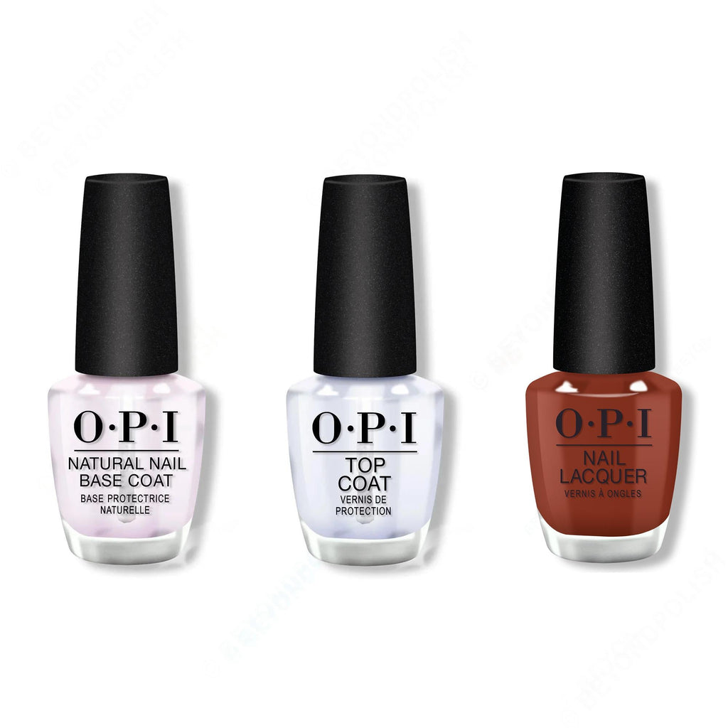 OPI - Nail Lacquer Combo - Base, Top & Slip Dressed Up - Salon Quality