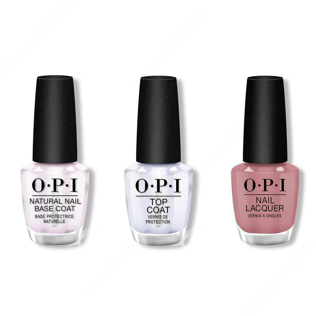 OPI - Nail Lacquer Combo - Base, Top & Somewhere Over the Rainbow Mountain 0.5 oz - Salon Quality