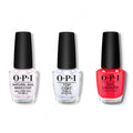 OPI - Nail Lacquer Combo - Base, Top & Spread the Cherry - Salon Quality