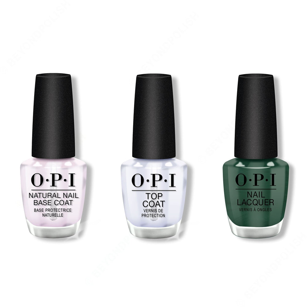 OPI - Nail Lacquer Combo - Base, Top & Stay Off the Lawn!! 0.5 oz - Salon Quality